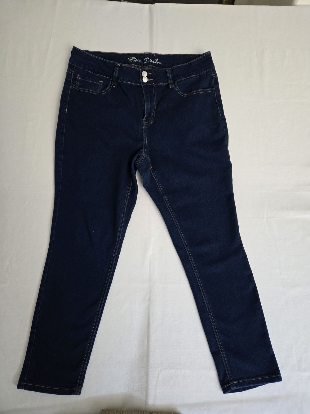 Blue Desire Dark Wash Jeans for Women - Navy,Size 18W